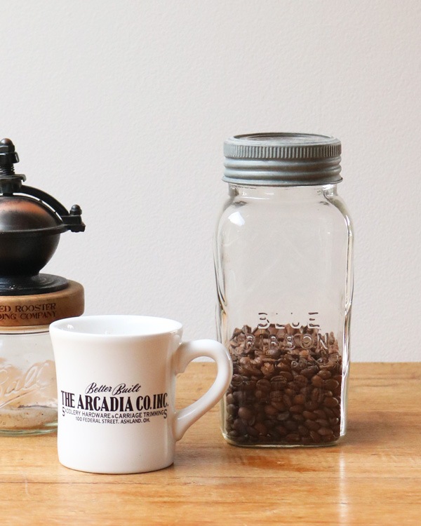 "BLUE RIBBON COFFEE" Glass Jar ��"BLUE RIBBON COFFEE" ���饹���㡼 