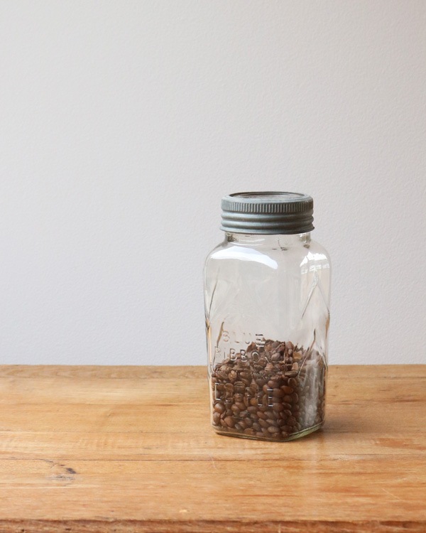 "BLUE RIBBON COFFEE" Glass Jar ��"BLUE RIBBON COFFEE" ���饹���㡼 