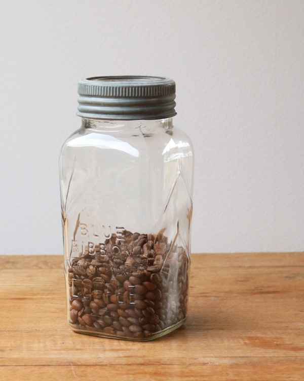 "BLUE RIBBON COFFEE" Glass Jar ��"BLUE RIBBON COFFEE" ���饹���㡼 