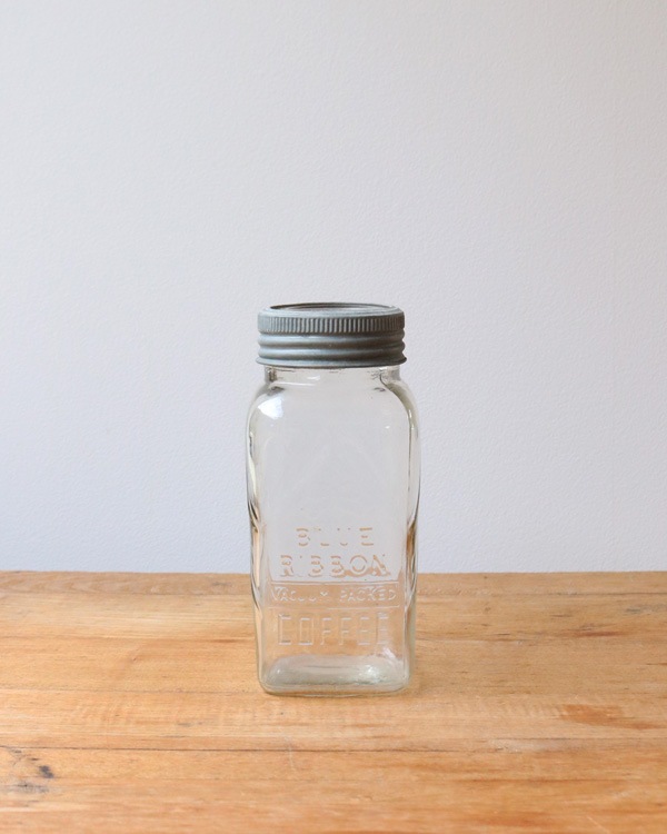 "BLUE RIBBON COFFEE" Glass Jar ��"BLUE RIBBON COFFEE" ���饹���㡼 