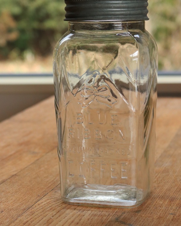 "BLUE RIBBON COFFEE" Glass Jar ��"BLUE RIBBON COFFEE" ���饹���㡼 