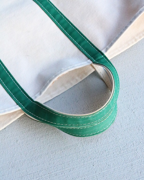 Vintage 80s Green L.L.BEAN Canvas Tote (L)