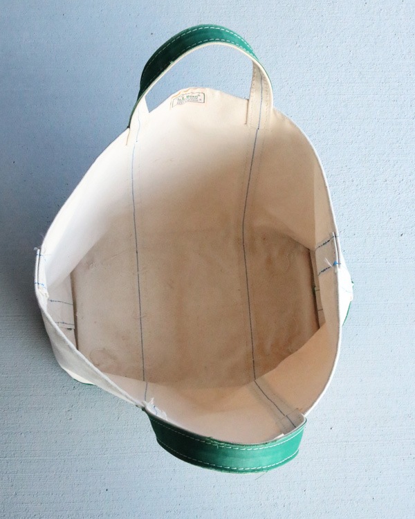 Vintage 80s Green L.L.BEAN Canvas Tote (L)