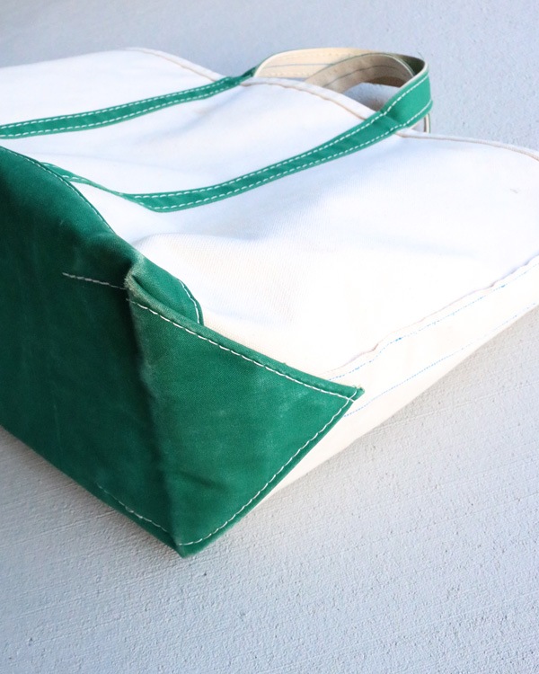 Vintage 80s Green L.L.BEAN Canvas Tote (L)