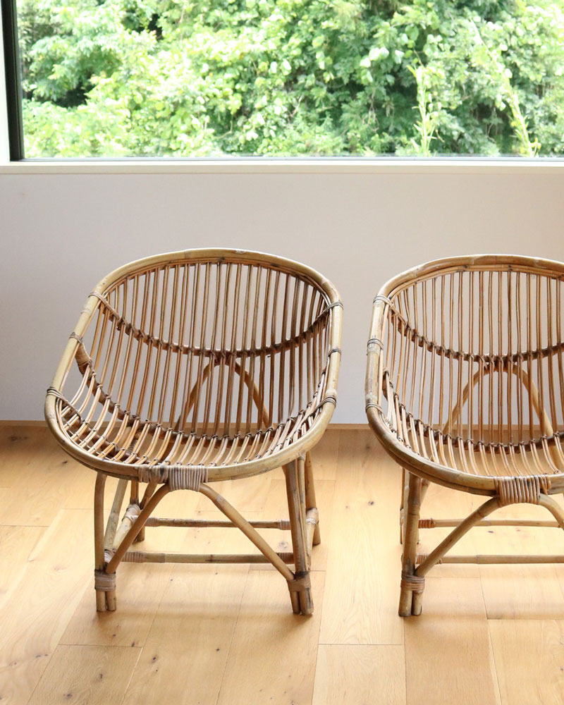 c.1960s Japanese Rattan Lounge Chair B｜1960年代頃 ジャパニーズ
