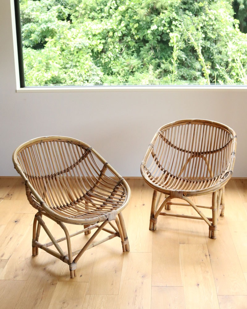 c.1960s Japanese Rattan Lounge Chair B｜1960年代頃 ジャパニーズ