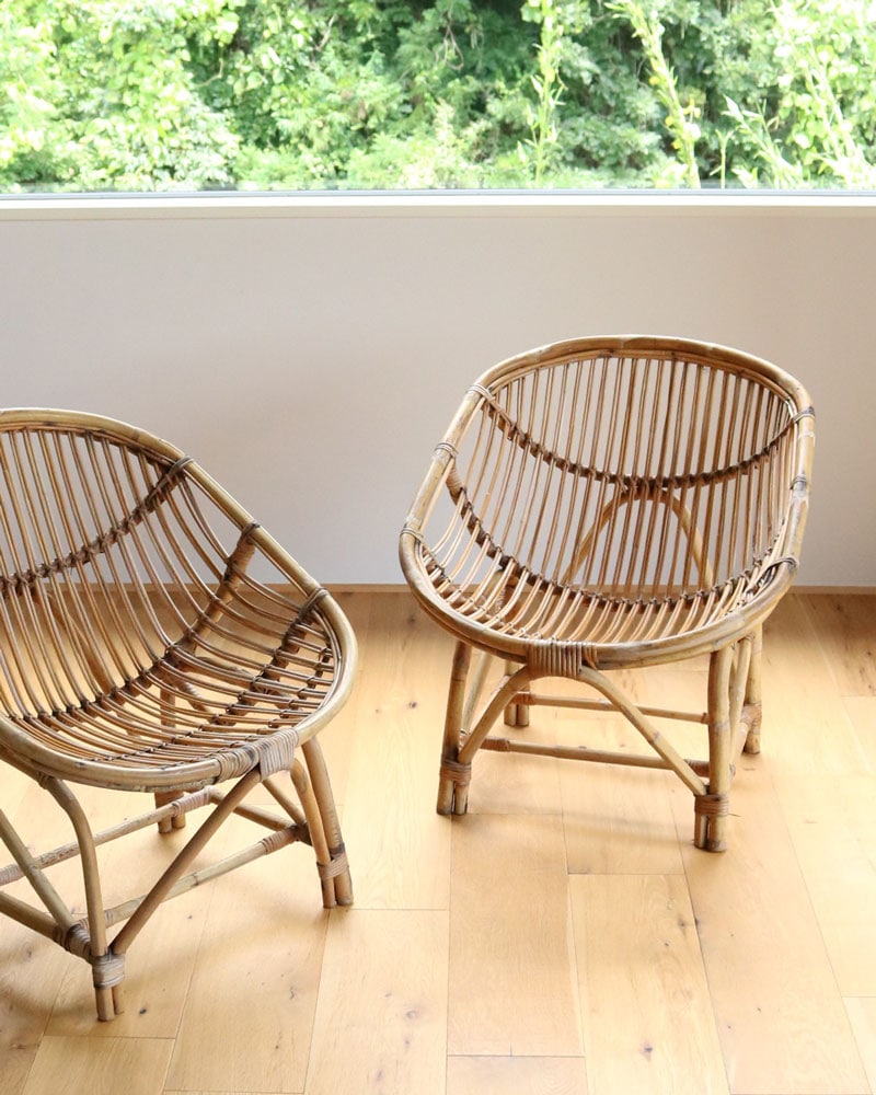 c.1960s Japanese Rattan Lounge Chair B｜1960年代頃 ジャパニーズ