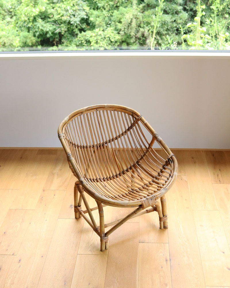 c.1960s Japanese Rattan Lounge Chair B｜1960年代頃 ジャパニーズ