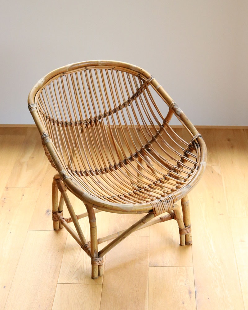c.1960s Japanese Rattan Lounge Chair B｜1960年代頃 ジャパニーズ