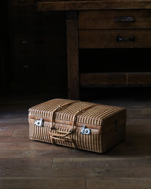 Ratan Picnic Trunk Basket A｜ラタンピクニックバスケット