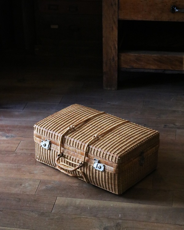 Rattan Picnic Trunk Basket Aå饿ԥ˥åХå ȥ󥯷 A