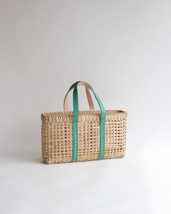 warang wayan ワランワヤン｜amiami革手バスケット ミント S