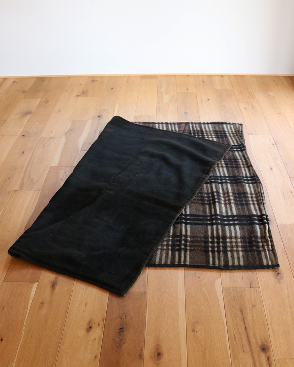 Brown��Black Plaid Wool Carriage Seat Blanket��Brown��Black �����å������� �����å������ȥ֥�󥱥å�