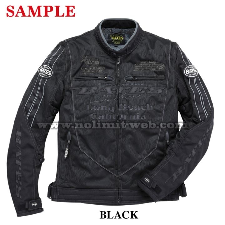 BATES ベイツ バイクメッシュジャケット 黒・ホワイト・グレー XL BATES バイクジャケット(革以外)