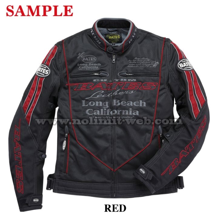 BATES バイクウェア ジャケット メッシュ レッド Lサイズ BATES バイクジャケット(革以外)