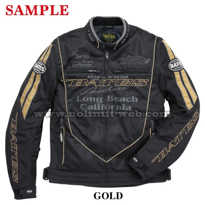 BATES カスタムメッシュジャケット 赤・黒 BATES ベイツ BJ-M2413ST メッシュジャケット バイク アメリカン