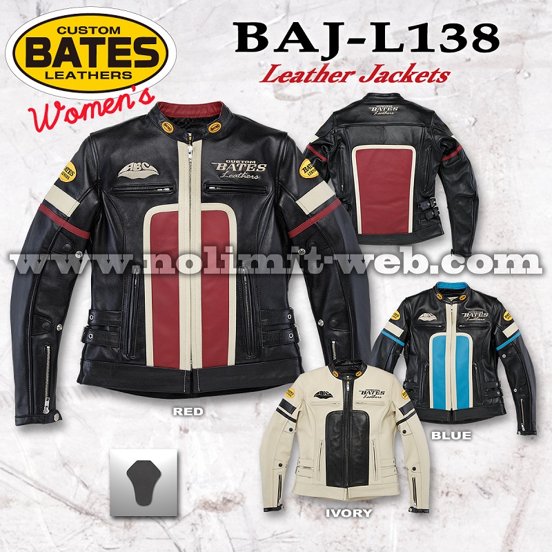 BATES カスタムレザージャケット レディース　サイズ9 ホワイト/ブラック 2730181_2788.jpg