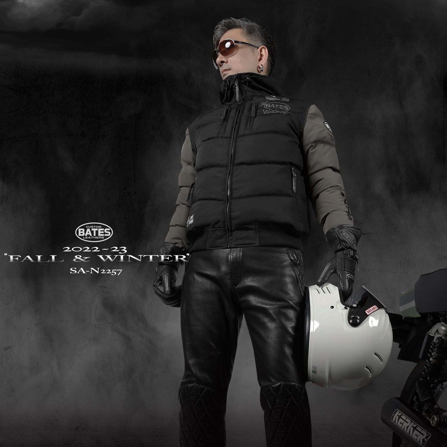 SA-N2257（サンド/Lサイズ）サンプルセール　ベイツ　中綿入りナイロンパーカジャケット