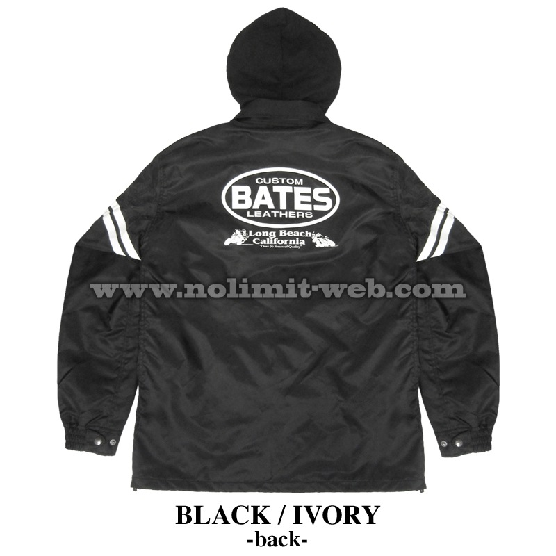 Bates Leathers フード付きジャケット ブラック Bates Leathers フード付きジャケット ブラック