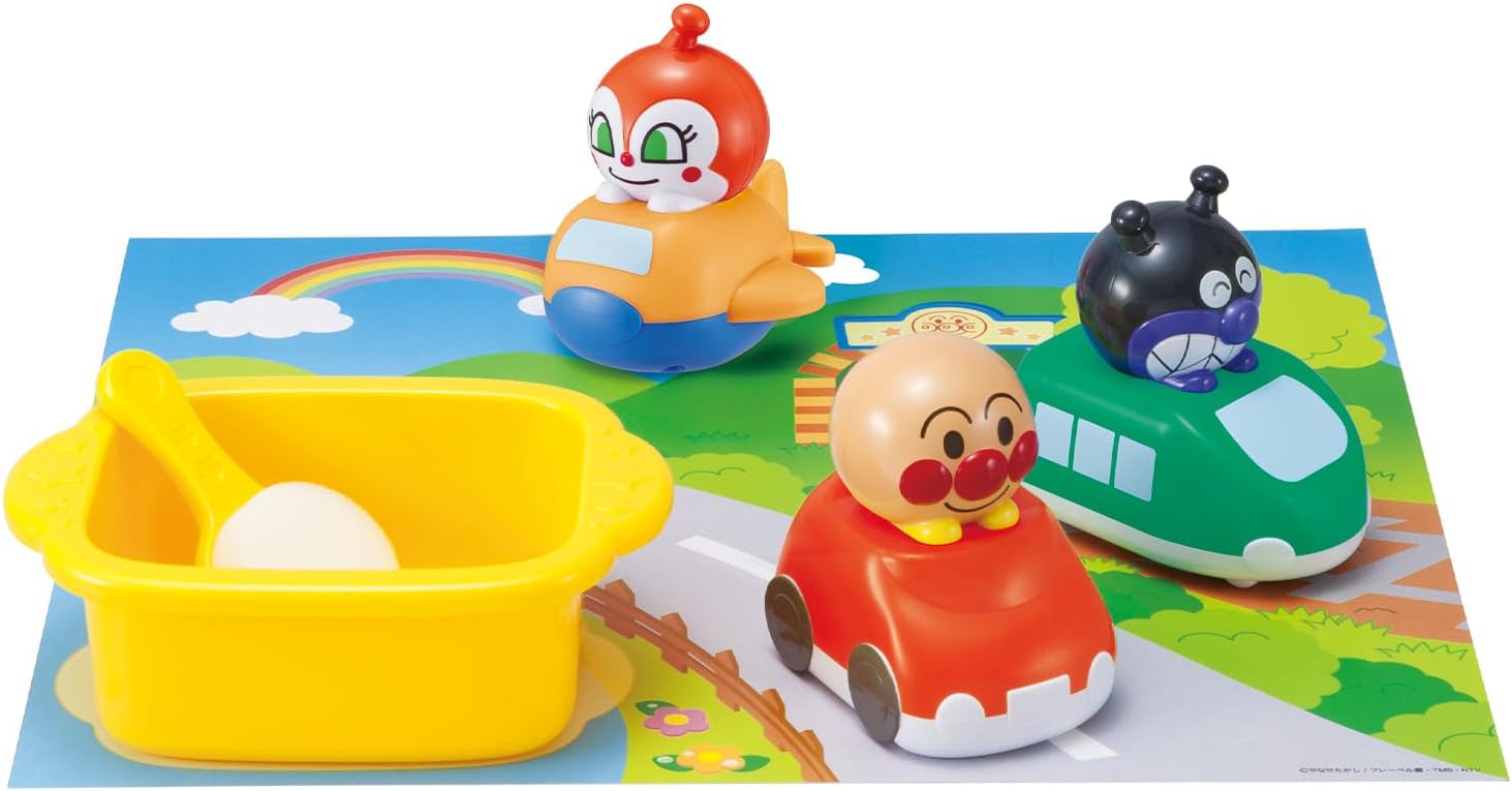 いろかわるん アンパンマンとなかまたち みずあそびドールのりもの