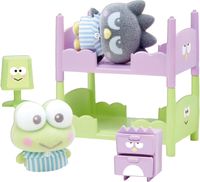 ぷちとも Sanrio characters けろけろけろっぴ&バッドばつ丸のベッドセット サンリオキャラクターズ