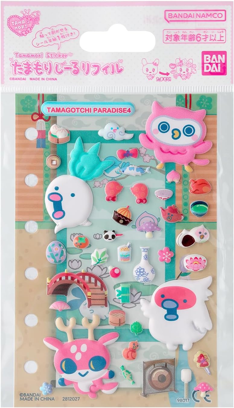 たまもりしーるリフィル Tamagotchi Paradiseセット4 たまごっち