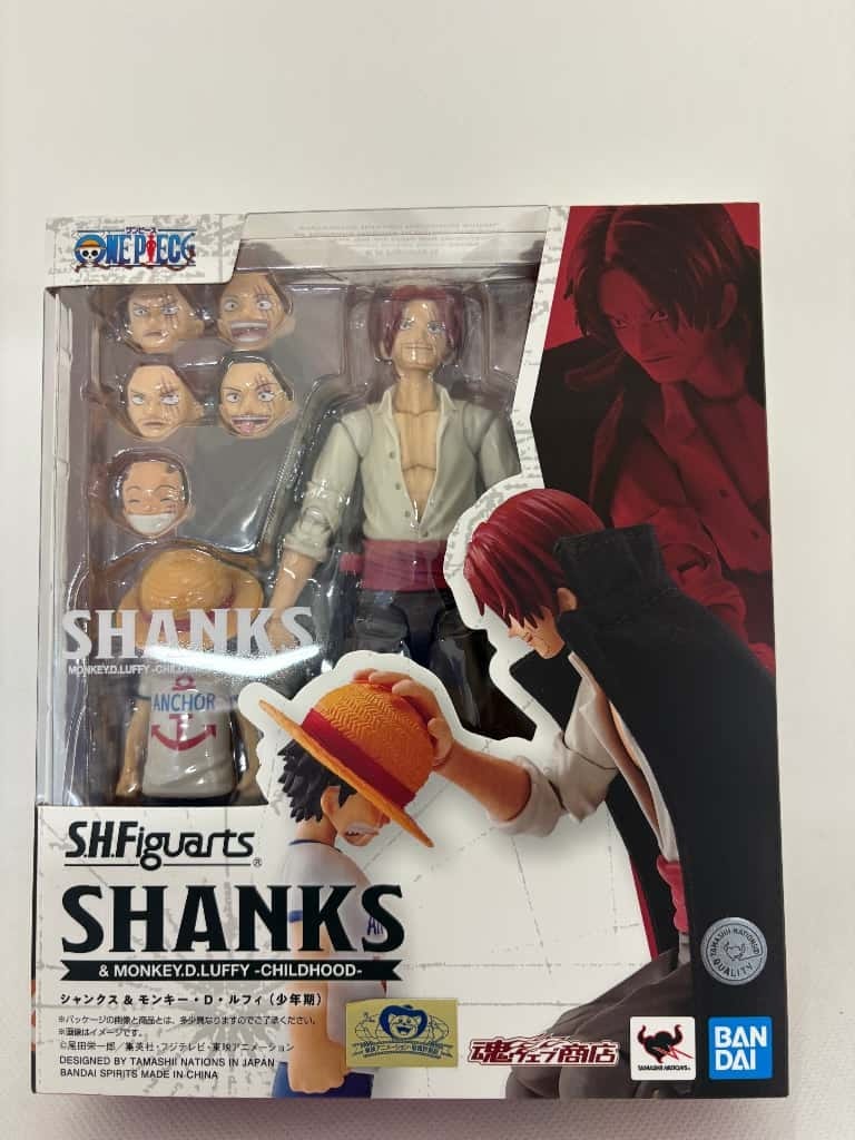 中古】S.H.フィギュアーツ シャンクス＆モンキー・D・ルフィ(少年期