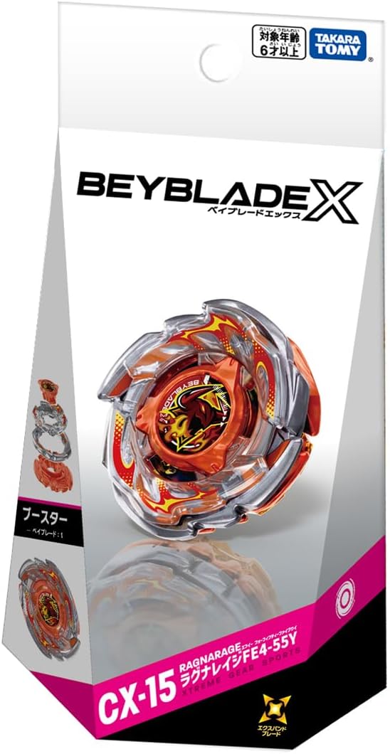ベイブレードX CX-15 ブースター ラグナレイジ FE4-55Y 18個 BEYBLADE X ベイブレードX CX-15 ブースター ラグナレイジFE4-55Y