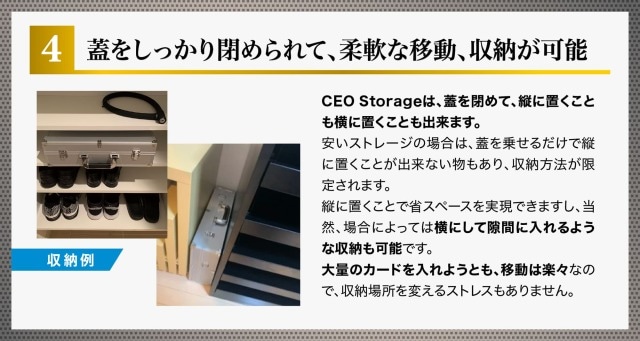 CEO Storage アルミ製 アタッシュ ケース (ブラック) カード5000