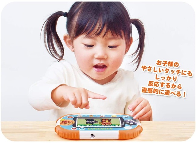1.5才からタッチでカンタン！アンパンマン知育パッド　ACアダプター付き　美品 ACアダプター付き】アンパンマン 1.5才からタッチでカンタン