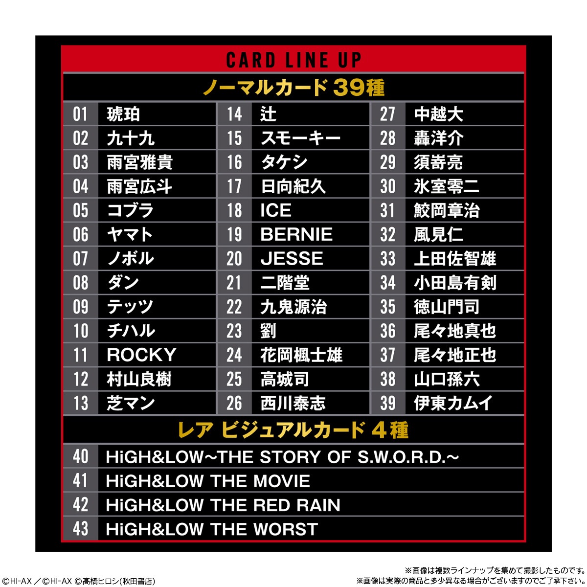 BOX】HiGH＆LOW 10TH ANNIVERSARY ウエハース 20個入り（食玩