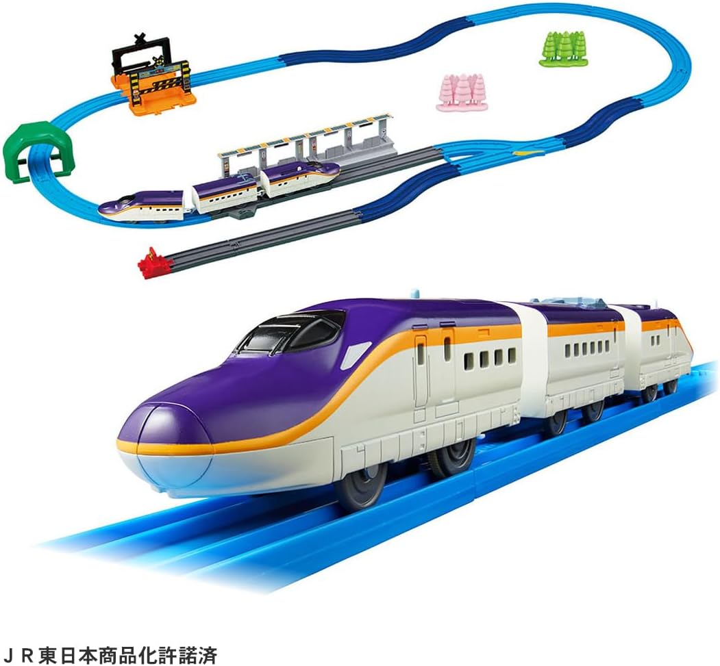 プラレール 連結! E8系つばさ ＆ トミカアーチ踏切セット (初回特典S字