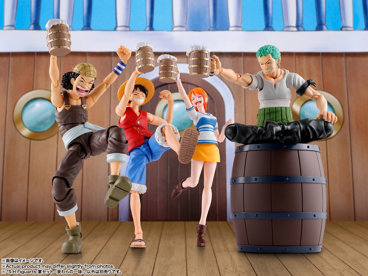 ワンピース、フィギュアセット 5体　開封品　引退品　figuarts S.H.Figuarts 宴セット -麦わらの一味- | 魂ウェブ