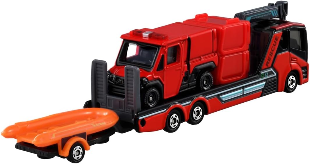 モリタ 小型オフロード消防車 レッドレディバグ ＆ 搬送車 「トミカ No