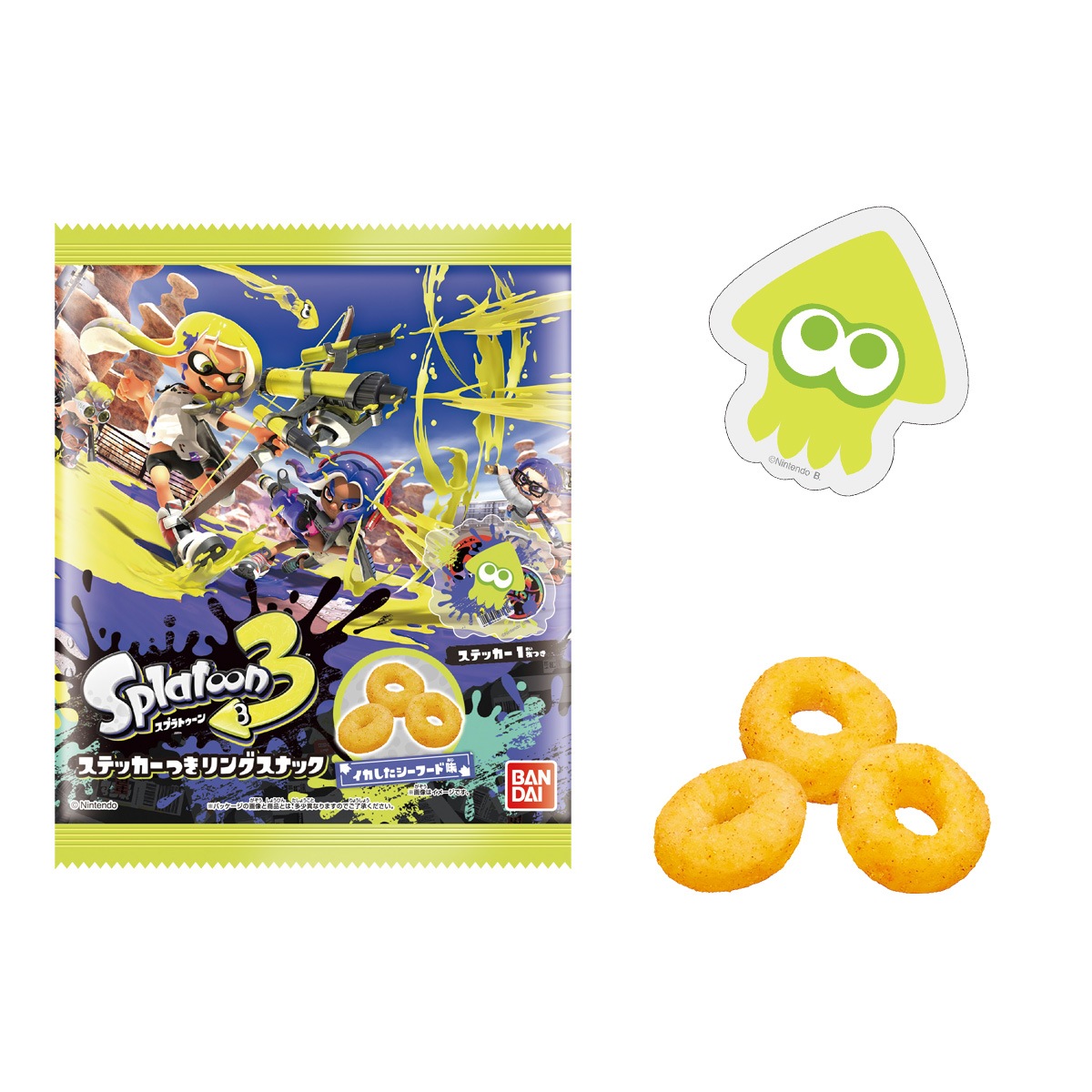 BOX】スプラトゥーン3 ステッカーつきリングスナック 20個入り (食玩