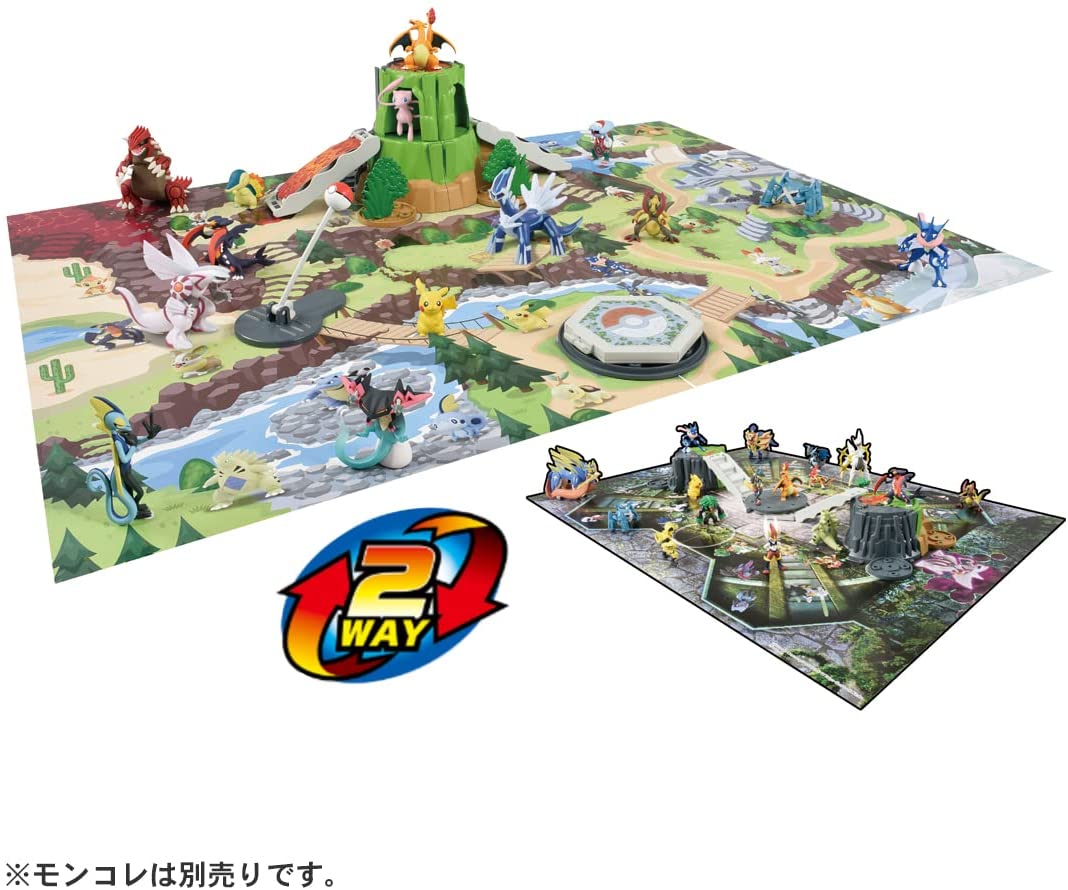 外箱傷み有り】ポケットモンスター モンコレ 変形! ジオラマ マップ