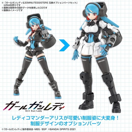 週末限定特価！ガールガンレディ&30MSコンパチブル互換オプションパーツ ガールガンレディ＆30 MINUTES SISTERS 互換オプションパーツセット を