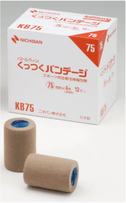 ニチバン　自着性伸縮包帯（くっつくバンテージ）　７５ｍｍ×４ｍ　KB75　4987167058005 自着性伸縮包帯（くっつくバンテージ™） KBシリーズ