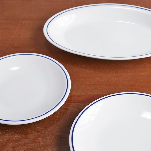 ローマブルーライン ラウンドプレート