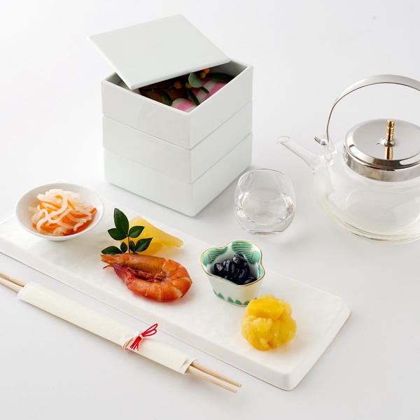 骨董陶器　三段重 堀江陶器 白磁のお重 三段 | B・B・B POTTERS ONLINE STORE