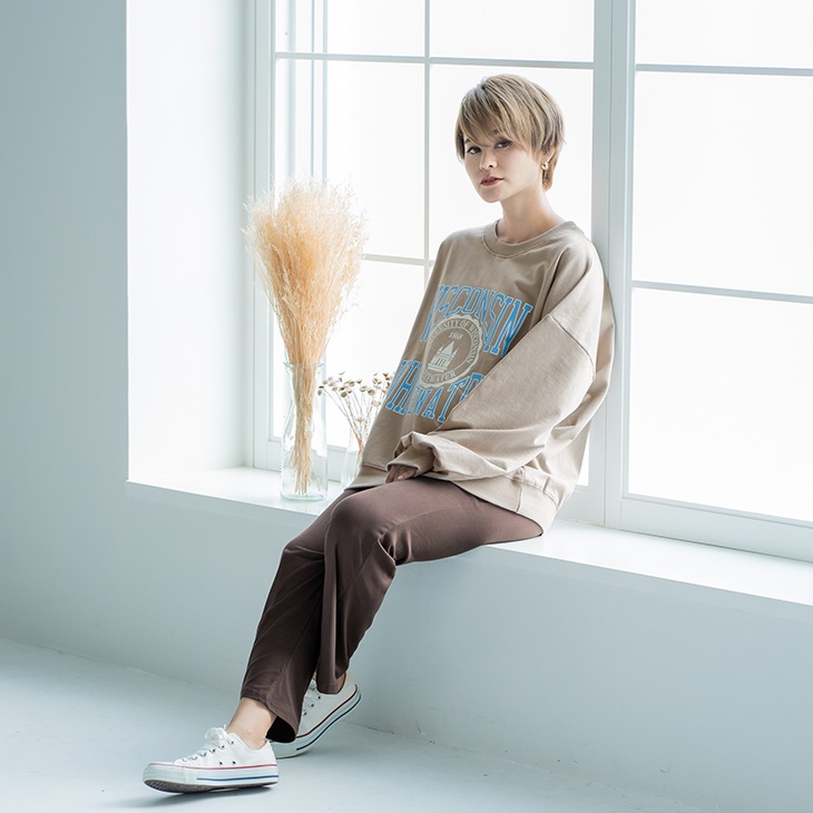 【OUTLET SALE】カレッジロゴトレーナー【マタニティ服】21d12
