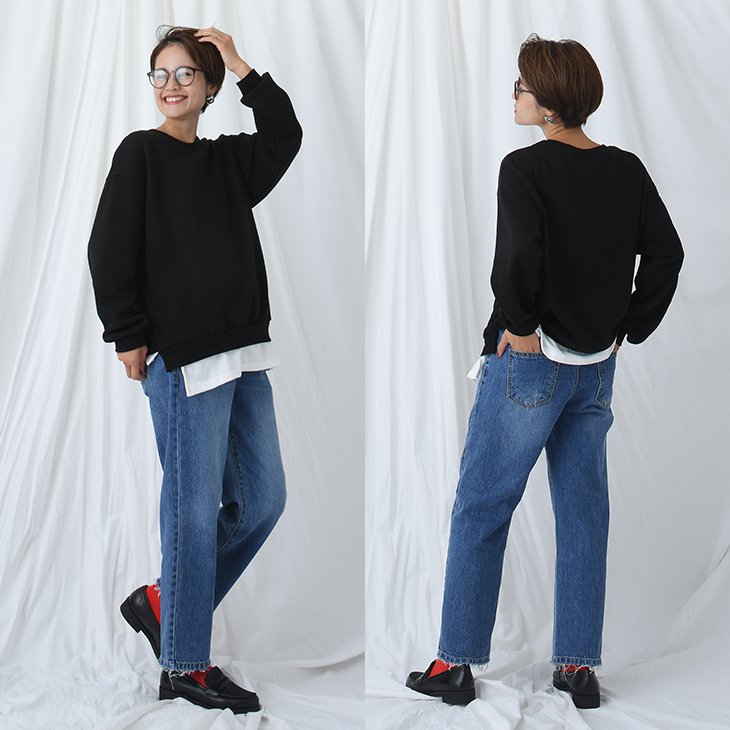 コットンビンテージ風デニム【マタニティ服】19d04