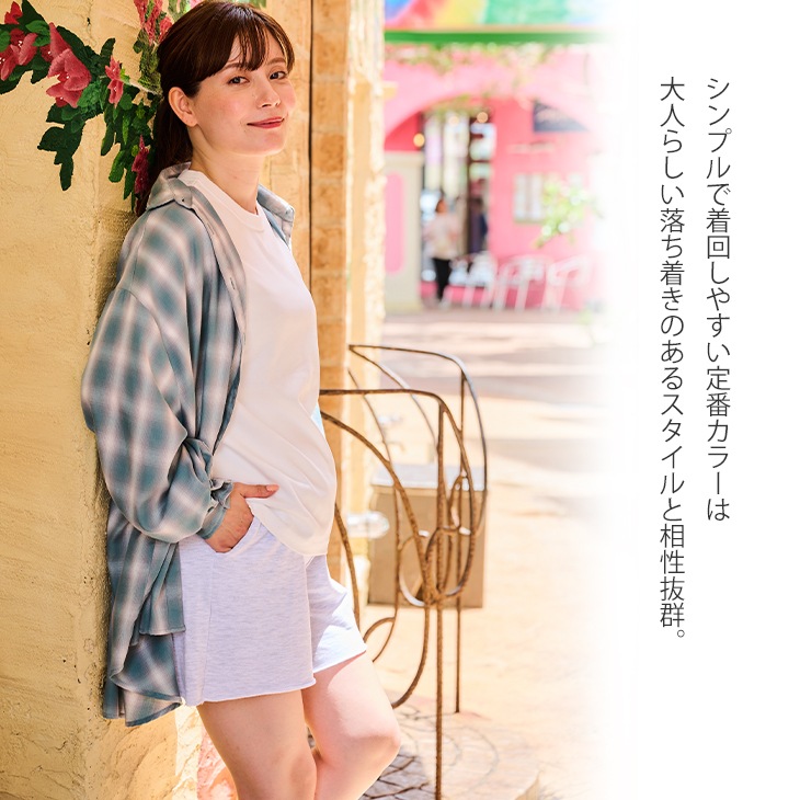 【ネコポス可】リラックススウェットショートパンツ【マタニティ服／産前産後】fc24ss-spt01