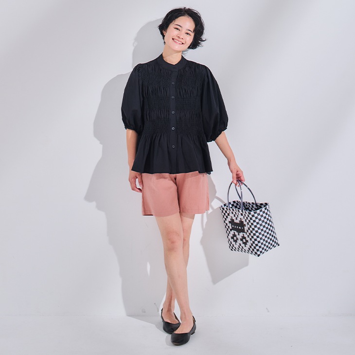 リネンショートパンツ｜産前産後も快適 マタニティ・授乳服