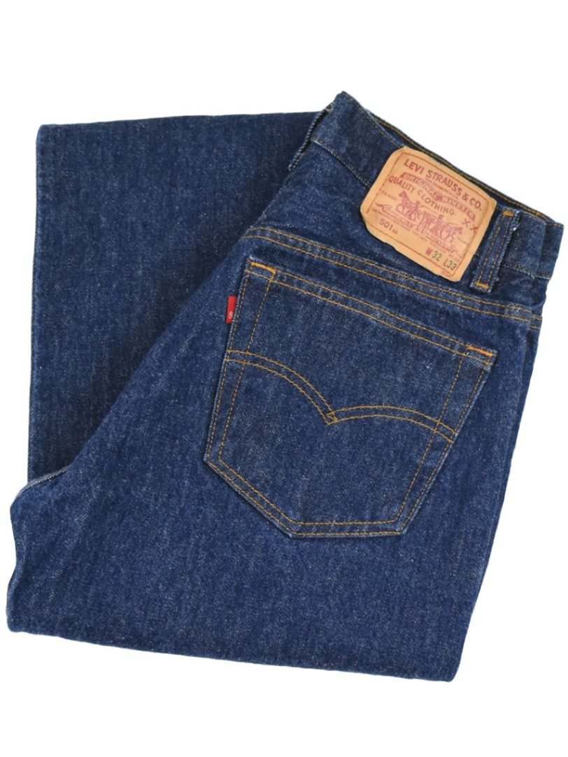 90's Levi's 501 デニムパンツ 濃紺 表記(32x33) USA製 Ⓡマークのみ赤タブ