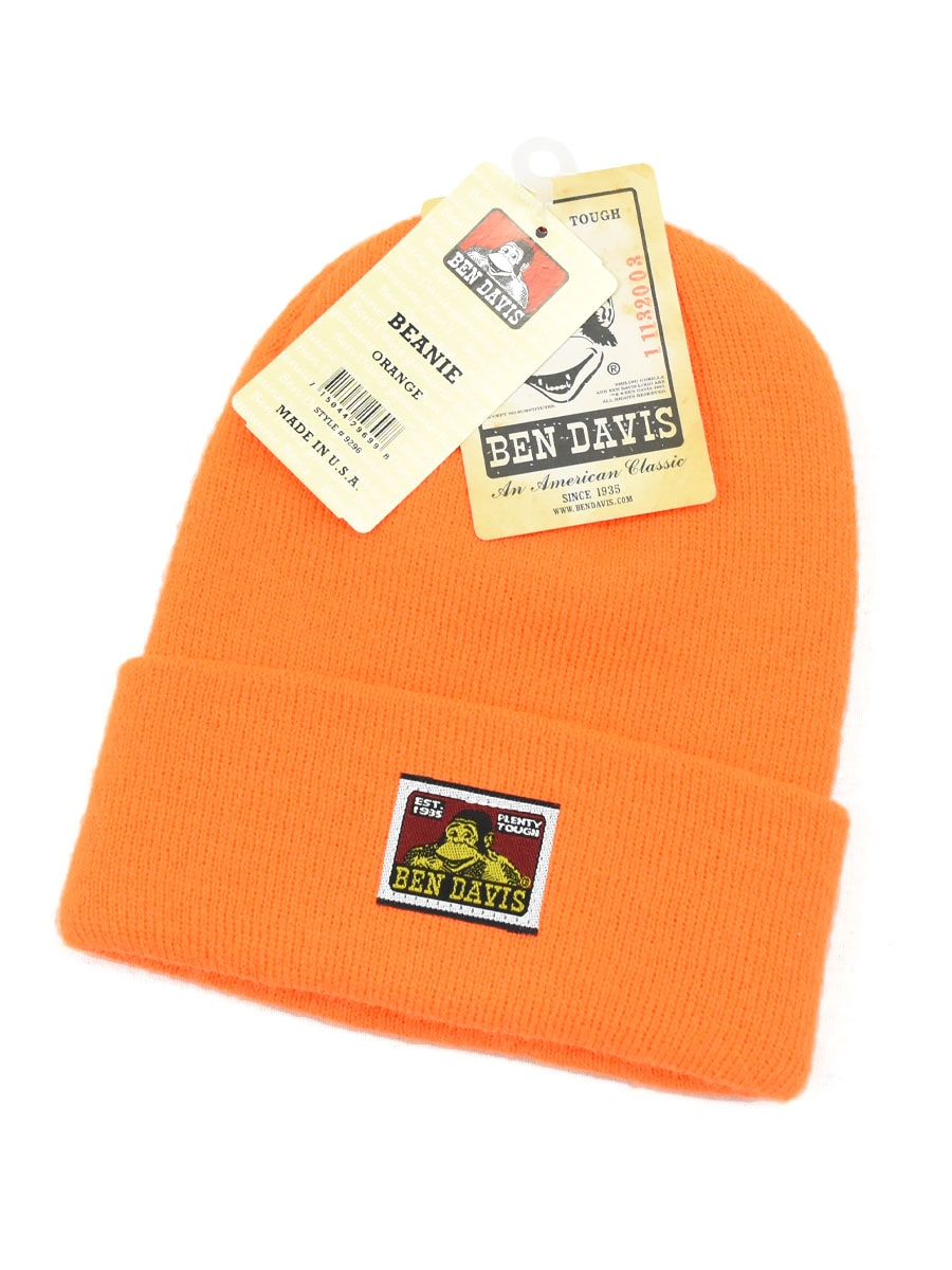 未使用 BEN DAVIS ビーニー オレンジ USA製