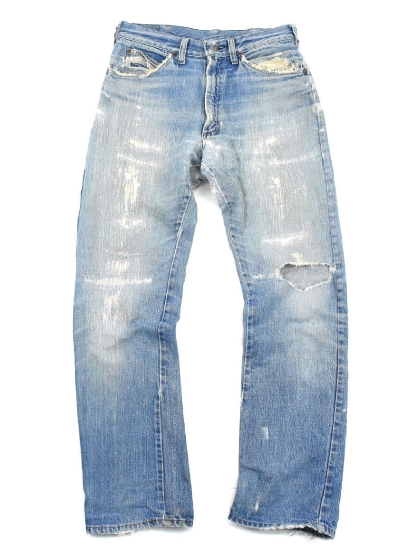 70's RANCH CRAFT クラッシュ デニムパンツ 実寸(30x31.5)