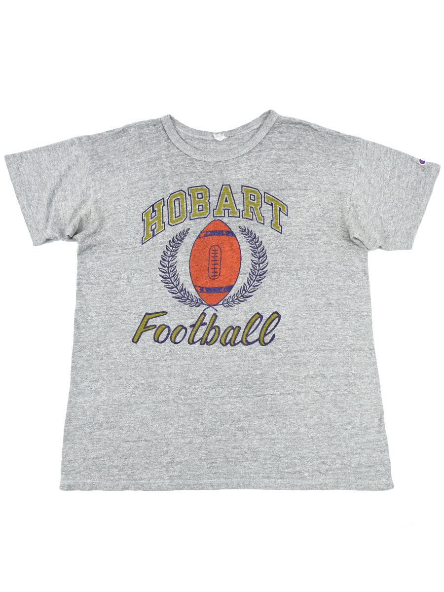 80's トリコタグ チャンピオン ''HOBART FOOTBALL'' 3段染み込み 霜降りTシャツ 表記(XL)