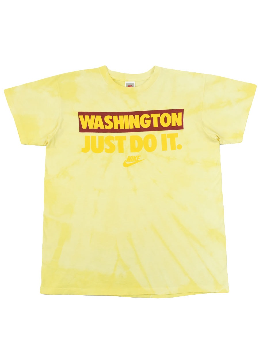 90's NIKE ''WASHINGTON JUST DO IT.'' イエロータイダイTシャツ 表記(L) USA製