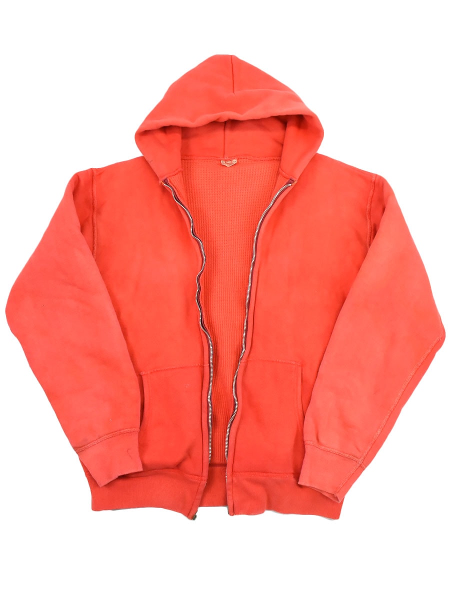 60's HANES WIND SHEILD フルジップ 裏サーマルスウェットパーカ 赤 表記(XL) ASIS